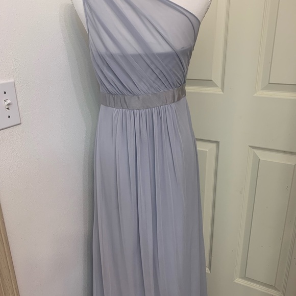 Adrianna Papell  Womens Dress Size 6 One Shoulder Gray Embellished Formal - Picture 9 of 10
